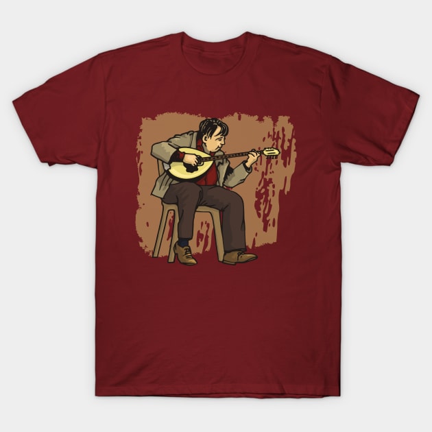 Bouzouki Performer Casual Dressed T-Shirt by sifis